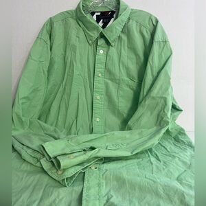 Tommy Hilfiger Men’s Green Long Sleeve Button Down Shirt